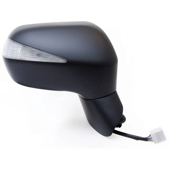 63601H - Fit System Passenger Side Mirror for 06-11 Honda Civic Hybrid, black PTM, w/ turn signal, foldaway, Heated Power