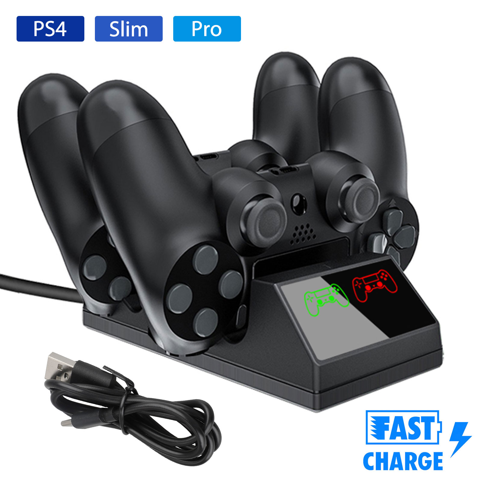 PS4 Controller Charger, EEEkit Dual Shock 4 Controller USB Charging