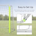 thumbnail image 3 of CoSoTower 6ft x 4ft Soccer Goal Net with Metal Frame, PE Mesh, Ground Stakes, Easy Assembly, Yellow, 3 of 7