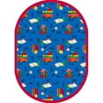 thumbnail image 2 of Joy Carpets 1564C-01 Kid Essentials Bookworm Language & Literacy Rectangle Rugs  01 Blue - 5 ft. 4 in. x 7 ft. 8 in., 2 of 2