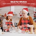 thumbnail image 2 of 4 Pcs Christmas Aprons, Adjustable Kitchen Baking Aprons, Festive Snowflake Words in Red Black Plaid Pattern, Ideal for Kitchen Baking Parties, 2 of 6