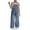Sky Blue, variant on XQLOS Girls Denim Overalls Wide Leg Rompers 𝖣ungarees Baggy Jean Jumpsuit Workwear Playtime Adjustable Strap Sturdy