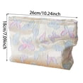 thumbnail image 3 of Large Capacity with Floral Print Zipper Closure Travel Makeup Organizer for Toiletries and Stationery Storage, 3 of 6