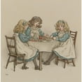 thumbnail image 3 of Kate Greenaway 20x20 Black Modern Framed Museum Art Print Titled - The Tea Party, 3 of 5