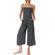 thumbnail image 3 of Txlixc Mono de verano para mujer Tirantes finos ajustables Cintura alta Pierna ancha Mono recortado Mamelucos con bolsillos Txlixc  Estilo de ocio, 3 of 5