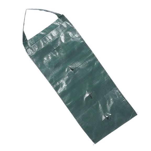 Upside Down Strawberry Planter,Upside Down Tomato Planter 4 holes Hanging Strawberry Planter Hanging Grow Bags Hanging Tomato Planter with Handles Green