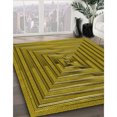 thumbnail image 3 of Ahgly Tapis d'Intérieur Lavable en Machine Carré Transitionnel Brun Bronze Foncé, 3 Pieds Carré, 3 of 7