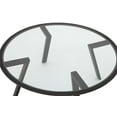 thumbnail image 3 of Decmode Contemporary 15 X 33 Inch Black Iron And Clear Glass Round Table, 3 of 3