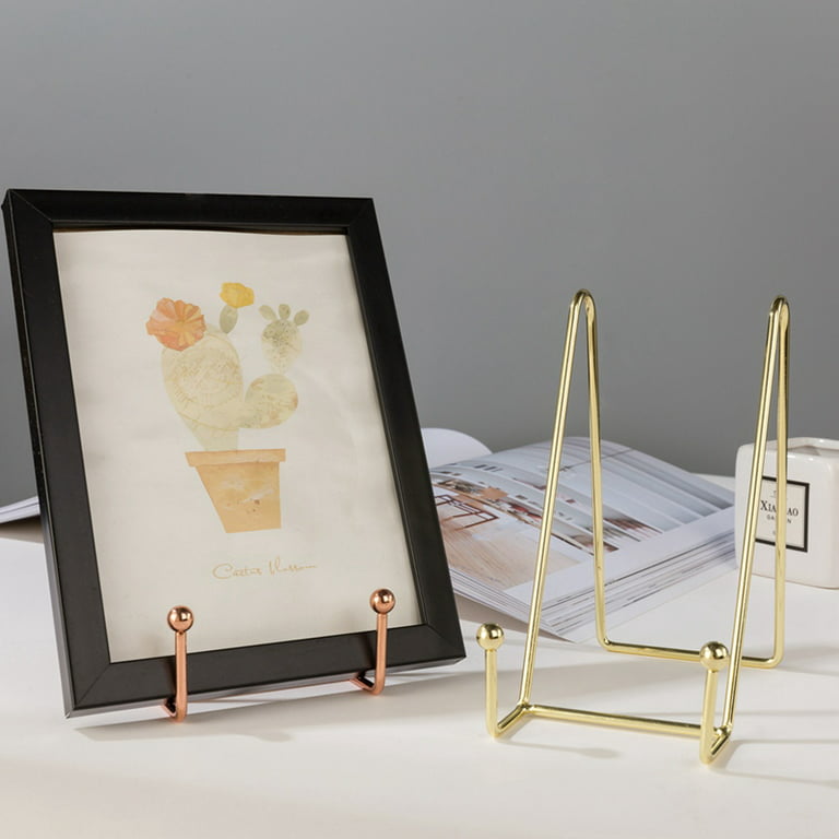 Metal Display Stands for Plate Stand Plate Holder Display Stands for Picture, Decorative Plate, Book, Photo Easel, Artistic Work, Adult Unisex, Size