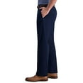 thumbnail image 2 of Haggar Mens Straight fit Casual Pants 36 / 30 Blue Solid Stretch, 2 of 4
