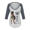 thumbnail image 3 of Wonder Woman Armor Pose Women's Scoop Neck Raglan-Fitted Small, 3 of 4