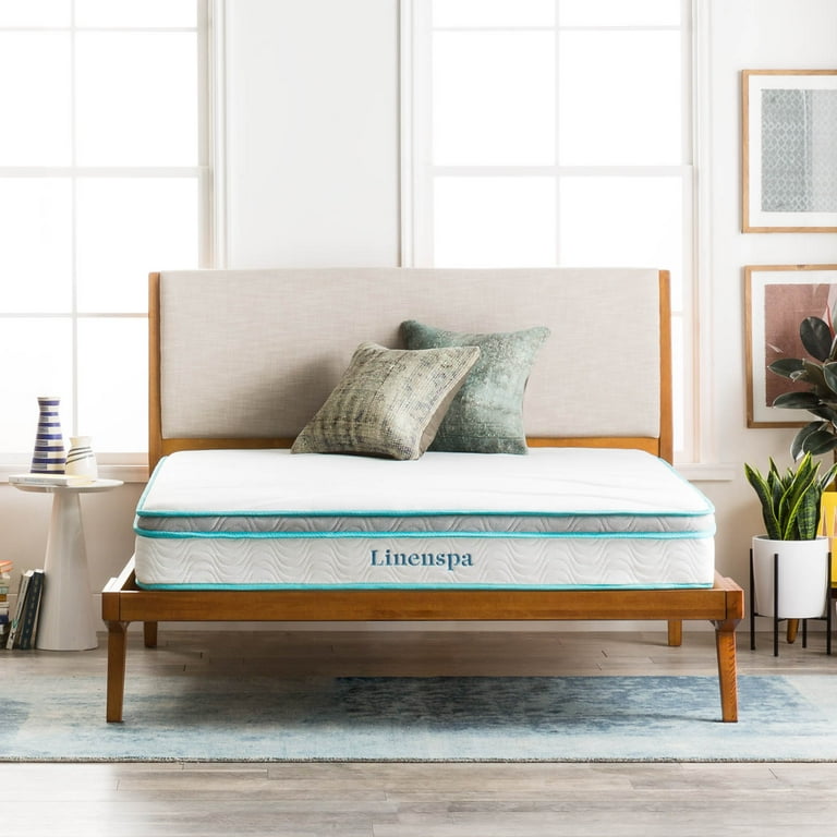 Linenspa 8 inch memory foam and innerspring hybrid mattress discount
