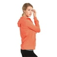 thumbnail image 2 of Pack of 3 Women’s Cotton Hodded Zip-Up Sweatshirt (Coral, Small), 2 of 2