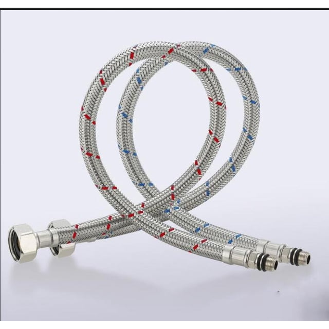 TIELUTT Water Supply Line Faucet Line Hose 2Pcs Stainless Steel Faucet Connector Retractable Faucet Kitchen Stainless Kitchen Faucet 3 Hole Faucet Poster Automatic Faucet Kitchen One Hole Kitchen Fau