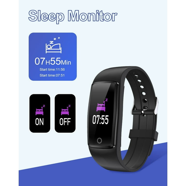 GRV Fitness Tracker Non Bluetooth Fitness Watch No App No Phone Required Waterproof Pedometer Watch with Steps Calories Counter Sleep Tracker for Men Women Parents Black Walmart