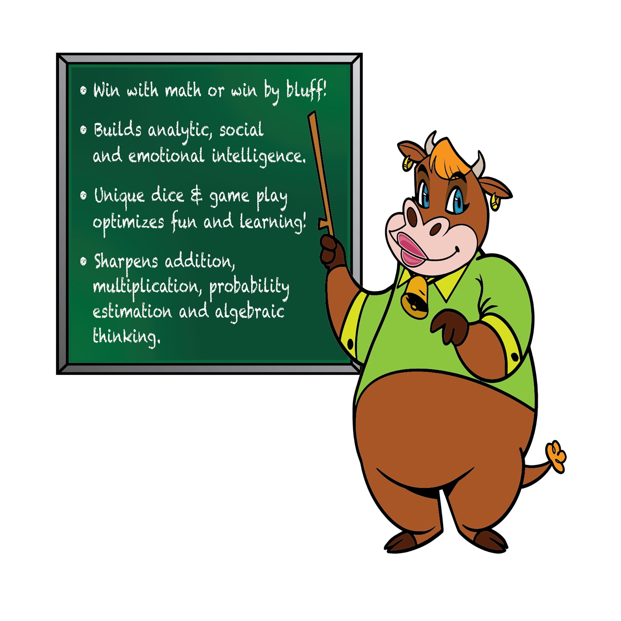 Full of Bull! - Hilariously Fun Kids Dice Bluffing & Mental Math Game, Critical Thinking, Ages 8+, 3-6 Players, 20-30 Min