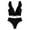 Black-01, variant on Womens High Waisted Bikini Sets Ruffle Tummy Control Swimsuits Full Coverage Cheeky Two Piece Bathing Suit