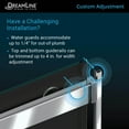 thumbnail image 4 of DreamLine Essence 56-60 in. W x 76 in. H Frameless Bypass Shower Door in Chrome, 4 of 11