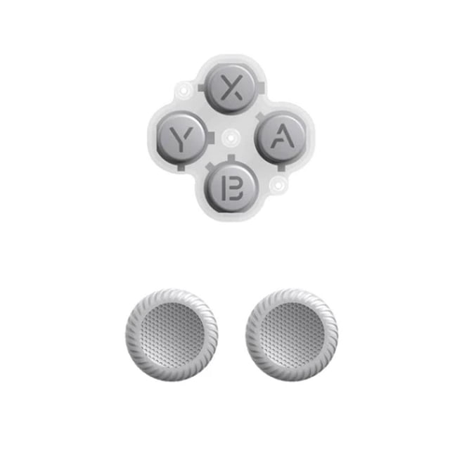 Odin 2 Game Console Joystick Cap & Key Replacement Kit, High-Quality Rocker Caps with XABY Buttons, Durable Protective Covers for Handheld Gaming Console, Black Plastic