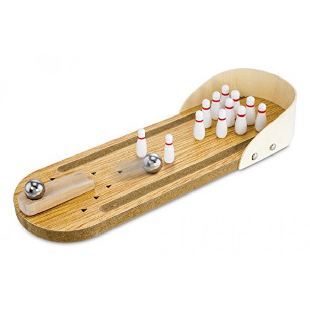 KOVOT Mini Wooden Tabletop Bowling Game