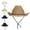 Beige, variant on JSGEK Cowboy Hat Ladies' Beach Hat Sun Protection Hat Sun Shading Hat Black Free Size