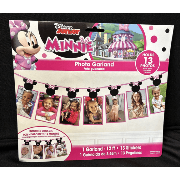 Minnie Mouse Disney Clubhouse Kids Birthday Party Decoration Photo Garland
