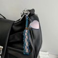 thumbnail image 4 of Decorative Waxed Cord Keychain Accessory Handcraft Bohemian Styles Charm For Backpack Purse Or Keys light blue, 4 of 4