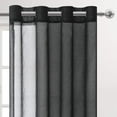 thumbnail image 3 of ZMLEVE Rideaux Transparents Noirs à Illets Longs pour Chambre, Ensemble de 2 Panneaux, 52 x 108 Pouces, 3 of 7