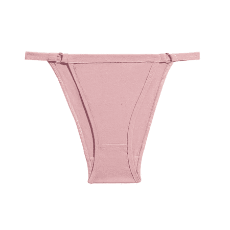 Fulorrnie Underwear for Women Seamless G String No Show Thong Panties Elastic Waist Stretchable Tie Side Panty  Pink  M