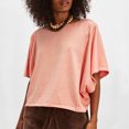 thumbnail image 5 of Czanzd Women's Oversized Cotton Short Sleeve T Shirt,Pink,S, 5 of 7