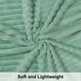 thumbnail image 3 of Ultra Soft Fuzzy Plush Toddler Bed Blanket, Warm and Lightweight Fleece Stripes Crib Throw Blanket, 30" x 40", Sea Green, 3 of 5
