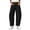 Black, variant on Barrel Sweatpants Women Fall Winter Elastic Waist Casual Loose Fit Wide Leg Sweat Pants Trousers with Pockets