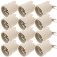 thumbnail image 2 of SHISUYAN 12pcs Candelabra Socket Replacement E27 Screw Lamp Socket Lamp Holder Bulb Base, 2 of 8