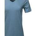 thumbnail image 4 of A2Y Women's Basic Solid Premium Cotton Short Sleeve V-neck T Shirt Tee Tops Cement S, 4 of 6