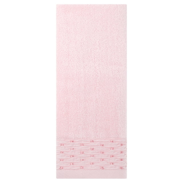 Juego de toallas de mano de bordado REGALWOVEN, toallas de mano de algodón para baño, cocina 14" x 30" Rosa 1-Pieza