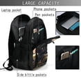 thumbnail image 4 of Cauagu Adorable Kitten On Mini Train Print Travel Laptop with USB Charging Port,Extra Large Backpack College Backpack Business Work Bag Casual Daypack Perfert for Men Women, 4 of 7