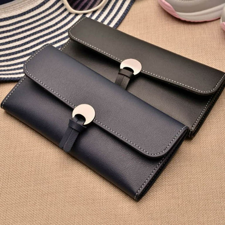 Stylish PU Leather Long Wallet women Wallet Leisure Purse Simple