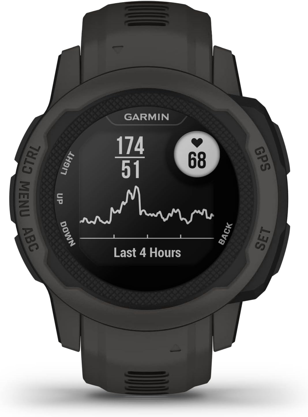 Garmin Instinct 2S, Smaller-Sized GPS Outdoor Watch, Multi-GNSS Support, Trackback Routing, Graphite