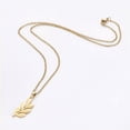 thumbnail image 5 of QQTDFG Stainless Steel Set Earring Pendant Necklace Leafy Branches Gold 18"&nbsp; P788-default, 5 of 5