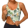 thumbnail image 3 of Gukieu Hawaiian Style Print Women's Sports Vest, Low-neck U-shaped Removable Pad Sports Bra for Yoga, Exercise, Dance-X-Large, 3 of 8