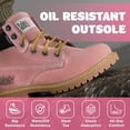 thumbnail image 5 of Safety Girl - Stylish Steel Toe Boots For Women | Work Boots For Women | Water Resistant Feature | Lightweight & Slip-Resistant Steel Toe Shoes For Women | Premium Nubuck Leather | Light Pink - 8M, 5 of 7