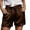 Brown, variant on Women's Casual Flat Front Mid Rise Short Pants For Everyday Comfort Slim Fit Lightweight Summer Bottoms