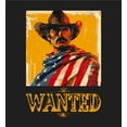 thumbnail image 5 of "Wanted" Cowboy With American Flag Adult Black Long Sleeve Hoodie-Medium, 5 of 6
