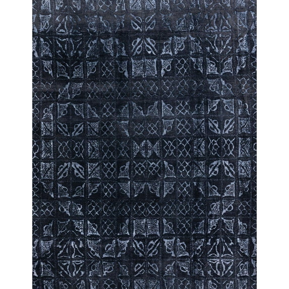 Ahgly Company Indoor Rectangle Abstract Blue Abstract Area Rugs, 7' x 9'