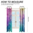 thumbnail image 2 of Colorful Gradient Fish Scale Texture Mermaid 2 Panel Curtain Set, Watercolor Painting Window Treatment Living Room Bedroom Decor, 2 of 5
