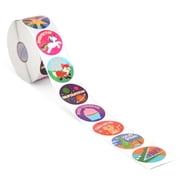 Blue Panda 1000 Pack Spanish Motivational Stickers for Classroom - Bulk Reward Stickers for Kids, Teacher School Supplies (8 Assorted Designs, 1.5 in) - Classroom Supplies