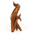 thumbnail image 4 of Wooden Hand Carved Cockatoo Parrot Bird Statue Figurine Sculpture Art Decorative Rustic Home Decor Accent Gift Handcrafted Decoration Handmade, 4 of 5