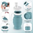 thumbnail image 3 of 1 bouteilles d'eau pliables, bouteille de café portable pliable en silicone vert réutilisable, 10,8 oz, sans BPA, étanche, légère, pour les enfants, l'école, le travail, la voiture, les voyages, la ra, 3 of 5