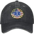 thumbnail image 2 of EMS EMT Fire Fighter USA Flag Baseball Cap Golf Dad Hat Adjustable Original Classic Low Profile Cotton Hat Men Women, 2 of 8