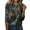 Army Green #156, variant on Halloween Shirts for Women Plus Size Funny 3/4 Sleeve Pullover Spooky Pumpkin Cobweb Printed T Shirts Horror Crew Neck Tops Holiday Three Quarter Length Blouses, 2XL